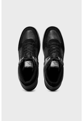 Tenis Negro De Corte Alto De Ante Calvin Klein