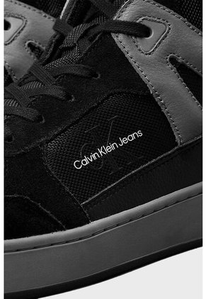 Tenis Negro De Corte Alto De Ante Calvin Klein