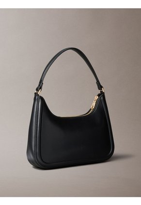 Bolso Negro De Hombro Con Logo Monograma Grabado Calvin Klein