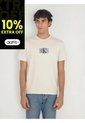 Camiseta Beige Sport Con Mini Monograma Calvin Klein de Calvin Klein
