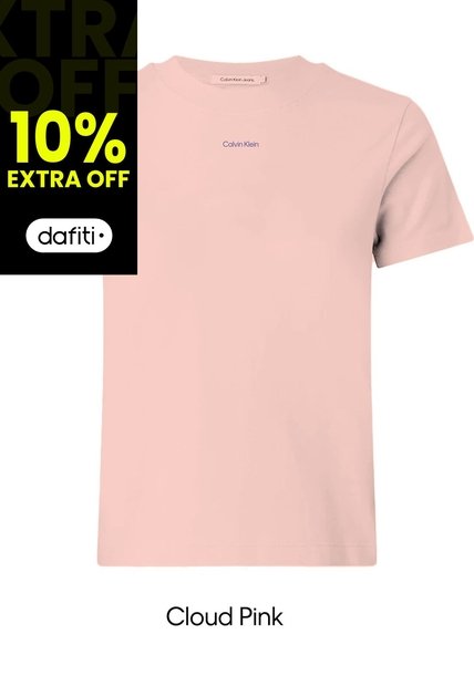 Camiseta Rosa Manga Corta 20s Classic Logo Calvin Klein