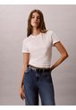 Camiseta Blanca Clásica Con Monograma Metalizado Calvin Klein de Calvin Klein