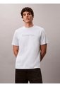 Camiseta Celeste Con Logo En Relieve Calvin Klein de Calvin Klein
