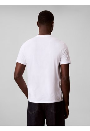 Camiseta Blanca Con Logo Gráfico Calvin Klein