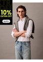 Camisa Blanca Slim Fit Elástica De Manga Larga Calvin Klein de Calvin Klein