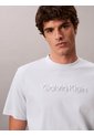 Camiseta Celeste Con Logo En Relieve Calvin Klein de Calvin Klein