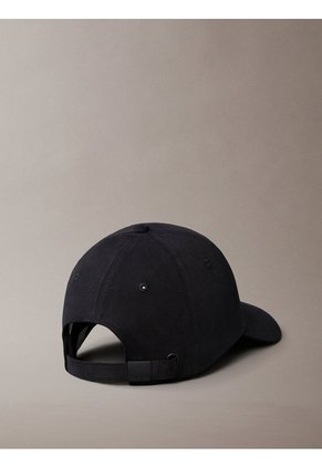 Gorra Negra De Béisbol Con Aplique Metálico De Logo Calvin Klein