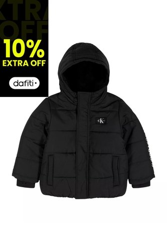 Chaqueta Negra Para Niño / Rompe Viento Acolchada Ligera Calvin Klein Calvin Klein