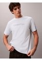 Camiseta Celeste Con Logo En Relieve Calvin Klein de Calvin Klein