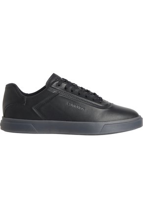 Tenis Negro Con Logo Tonal De Cuero - Brooke Calvin Klein