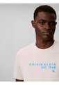 Camiseta Beige Con Gráfico De Logo Calvin Klein de Calvin Klein