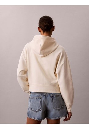 Buzo Beige Cropped Con Cierre De Cremallera Calvin Klein