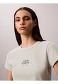 Camiseta Verde Ajustada De Canalé Calvin Klein de Calvin Klein