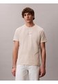 Camiseta Beige Con Gráfico Estampado Micro Monologo Calvin Klein de Calvin Klein