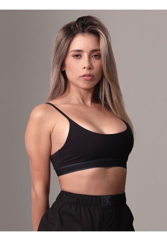Top Negro - Tonal Logo Para Mujer Calvin Klein Calvin Klein
