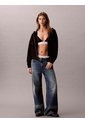Buzo Negro Cropped Con Cierre De Cremallera Calvin Klein de Calvin Klein
