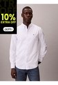 Camisa Blanca Oxford Clásica De Manga Larga Calvin Klein de Calvin Klein