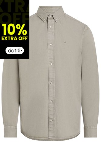 Camisa Beige De Sarga Ligera Teñida Calvin Klein Calvin Klein