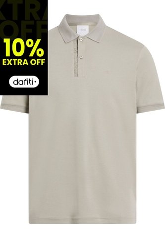 Polo Beige Con Logotipo En El Pliegue De Botones Calvin Klein Calvin Klein