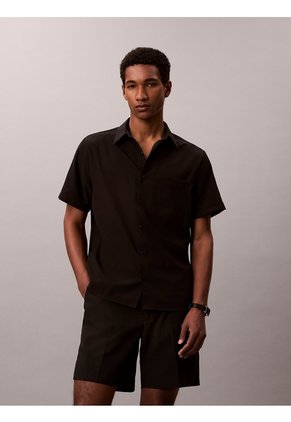 Pantaloneta Negra De Seersucker Calvin Klein
