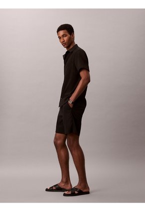 Pantaloneta Negra De Seersucker Calvin Klein