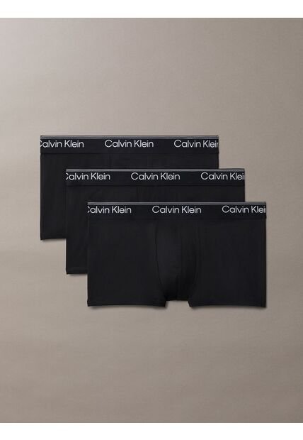 Pack Negro De 3 Bóxers De Talle Bajo - Microfibre Stretch Calvin Klein