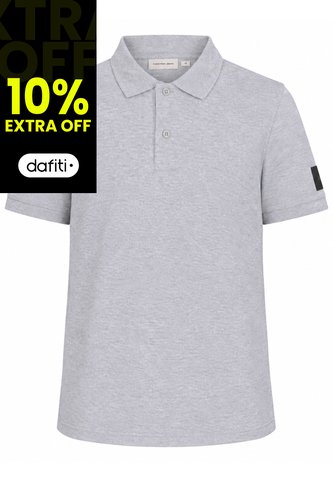 Polo Gris Con Insignia Calvin Klein Calvin Klein