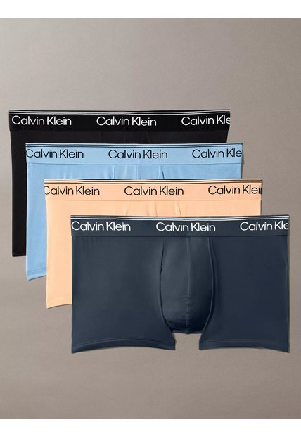 Pack Multicolor De 4 Bóxers Trunks De Talle Bajo Calvin Klein