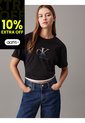 Camiseta Negra Holgada Con Monograma Calvin Klein de Calvin Klein