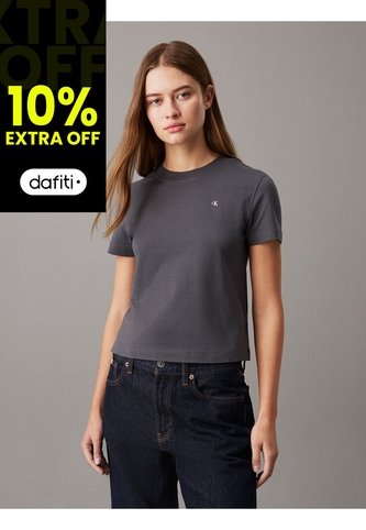 Camiseta Negra Relaxed Con Estampado En La Espalda Calvin Klein Calvin Klein