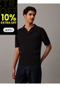 Saco Negro Manga Corta Linear Calvin Klein de Calvin Klein