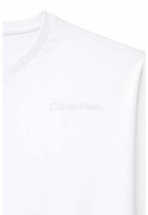 Camiseta Blanca Solid Liquid Con Logo Calvin Klein