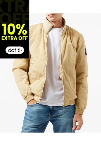Chaqueta Beige De Nailon Acolchado Con Cremallera Calvin Klein Calvin Klein