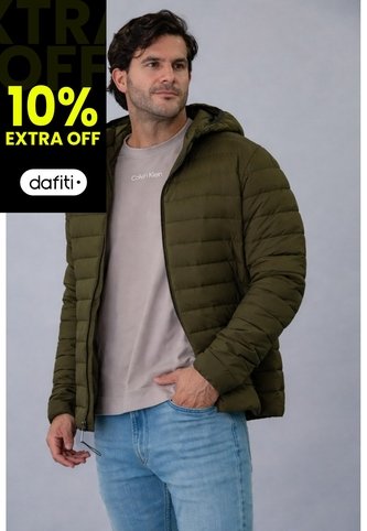 Chaqueta Verde Acolchada Con Capota Calvin Klein Calvin Klein