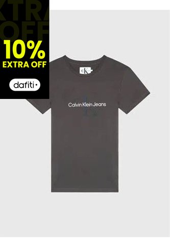Camiseta Gris De Algodón Con Logo Para Mujer Calvin Klein Calvin Klein