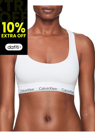 Bralette Blanco Algodón Blanco Calvin Klein Calvin Klein