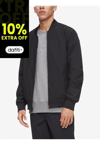 Chaqueta Negra Con Cierre Y Bolsillos Laterales Calvin Klein Calvin Klein