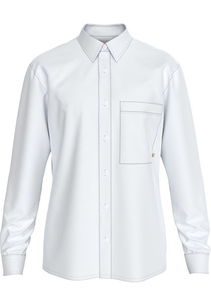 Camisa Blanca Oxford Para Hombre Calvin Klein