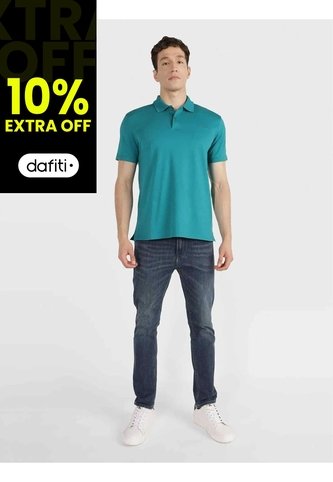Polo Con Logo Hombre Verde Calvin Klein Calvin Klein