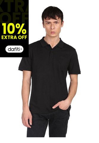 Polo Negro Liquid Touch Con Logo Calvin Klein Calvin Klein