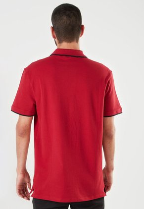 Polo Vinotinto-Negro Calvin Klein
