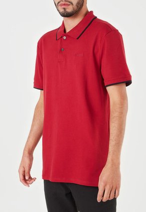 Polo Vinotinto-Negro Calvin Klein