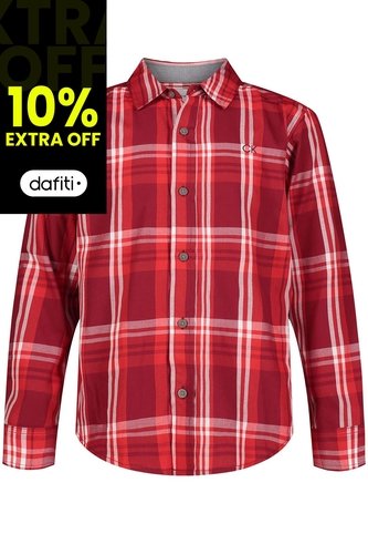 Camisa Con Estampado De Cuadros Para Niño Rojo Calvin Klein Calvin Klein