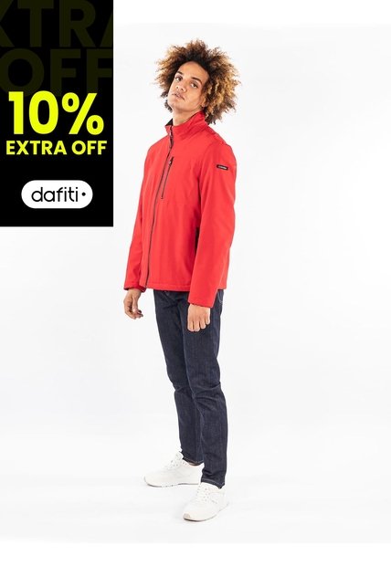 Chaqueta Manga Larga Con Cierre Hombre Rojo Calvin Klein