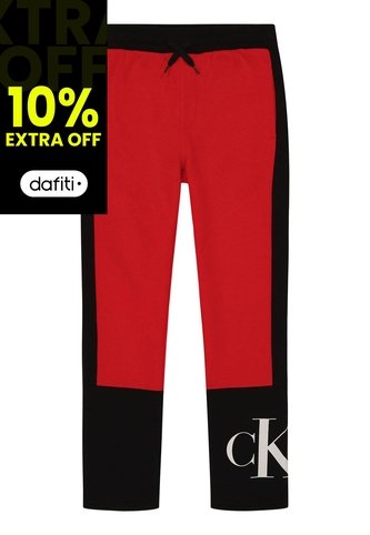 Jogger Rojo Blocked Con Logo Para Niño Calvin Klein Calvin Klein