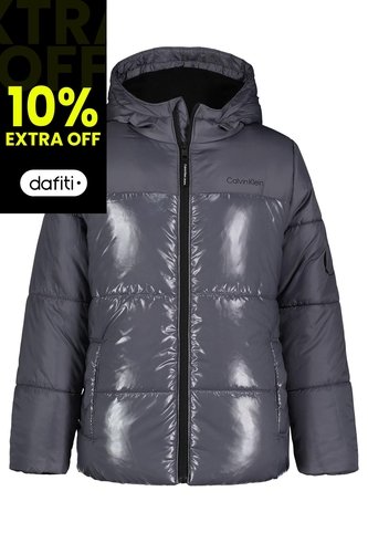 Chaqueta Gris Acolchada Con Cierre Para Niño Calvin Klein Calvin Klein