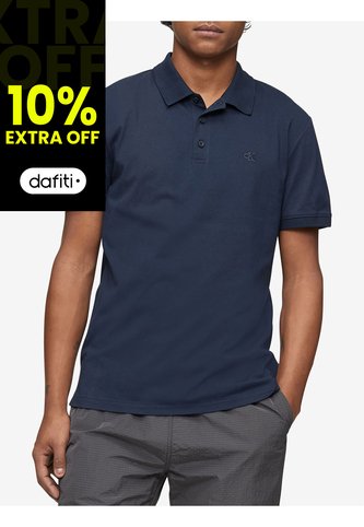 Polo Azul Smooth En Algodón Solid Calvin Klein Calvin Klein