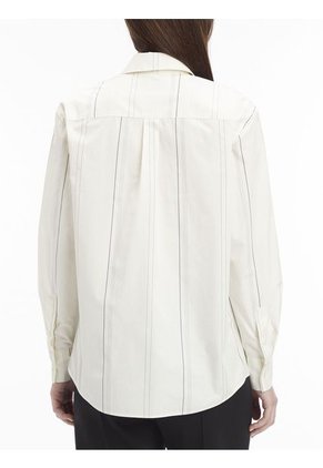 Camisa Blanca De Popelín De Algodón Calvin Klein