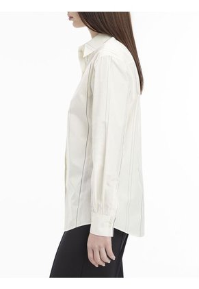 Camisa Blanca De Popelín De Algodón Calvin Klein