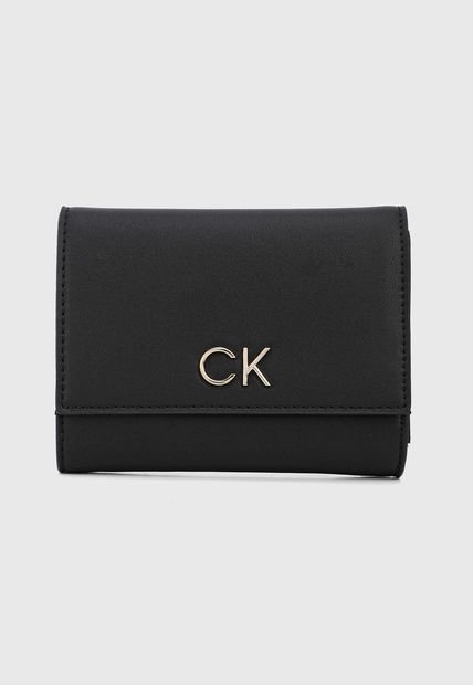 Billetera Negro-Plateado Calvin Klein